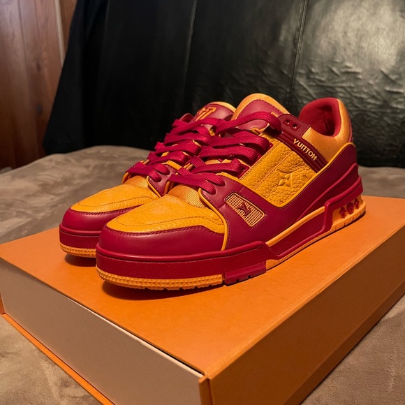 Louis Vuitton Trainers Red and Yellow Colorway - Picture 2 of 3